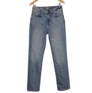 a.n.a Blue Skinny Jeans with Sparkle Details